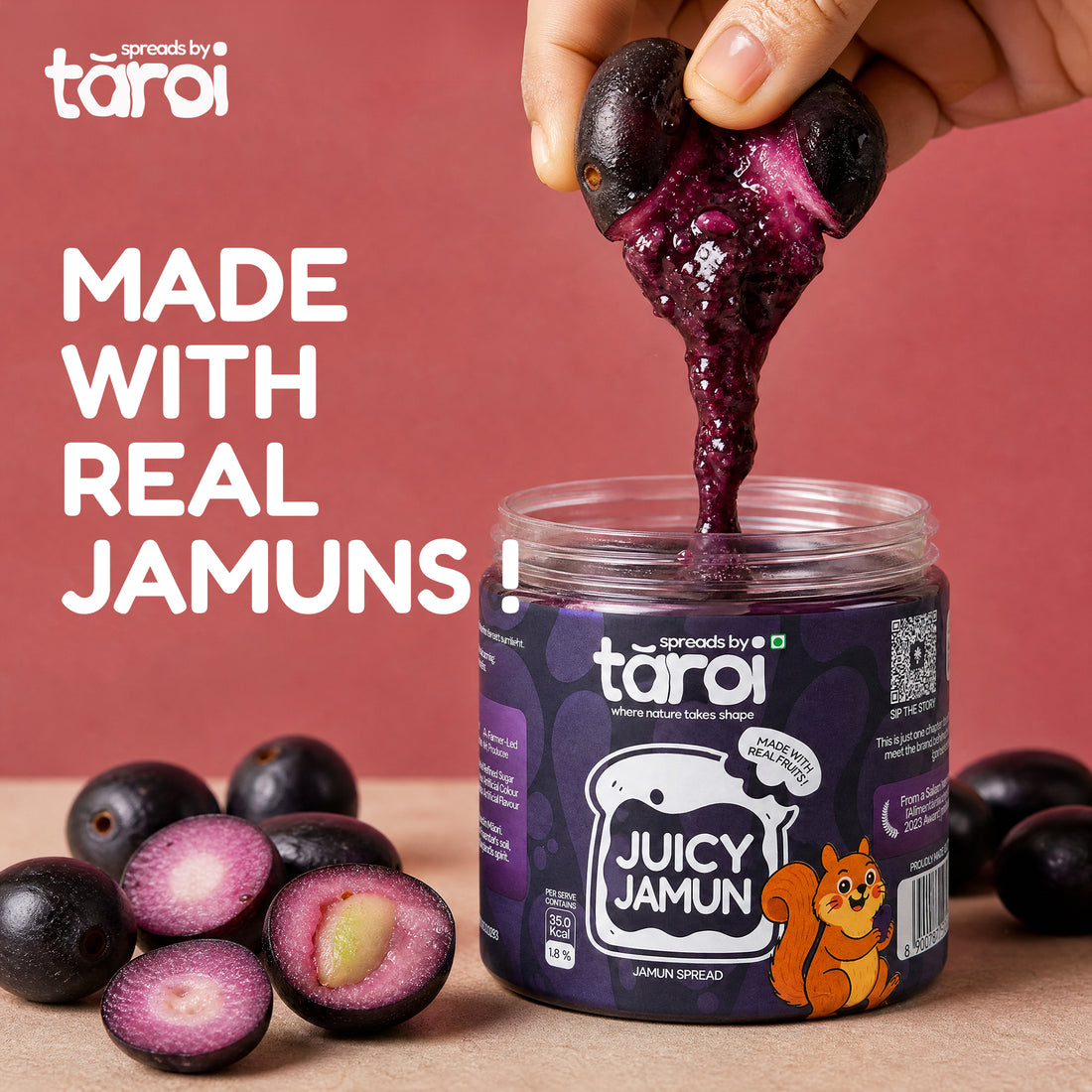 Taroi Jamun Spread – 400 g | Real Jamun Fruit Spread, No Added Sugar