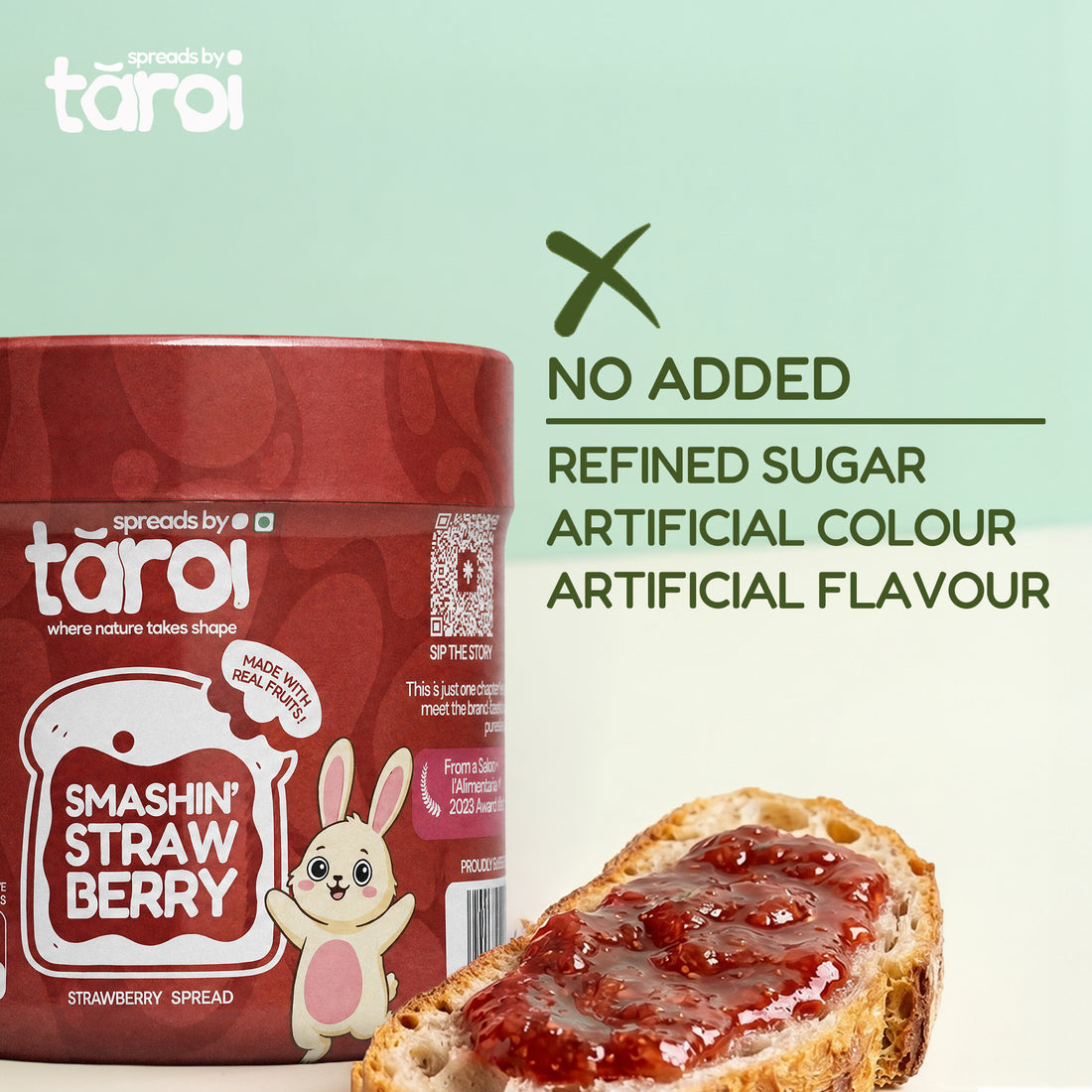 Taroi Strawberry Spread – 400 g | Real Strawberry Fruit Spread