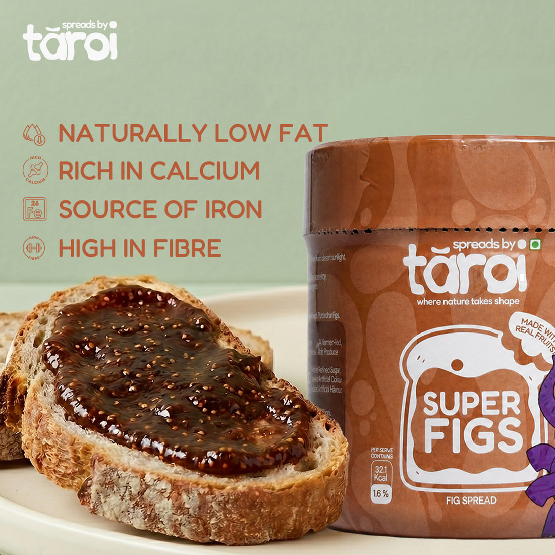 Taroi Super Fig Spread – 400 g | Real Fig Spread, No Added Sugar