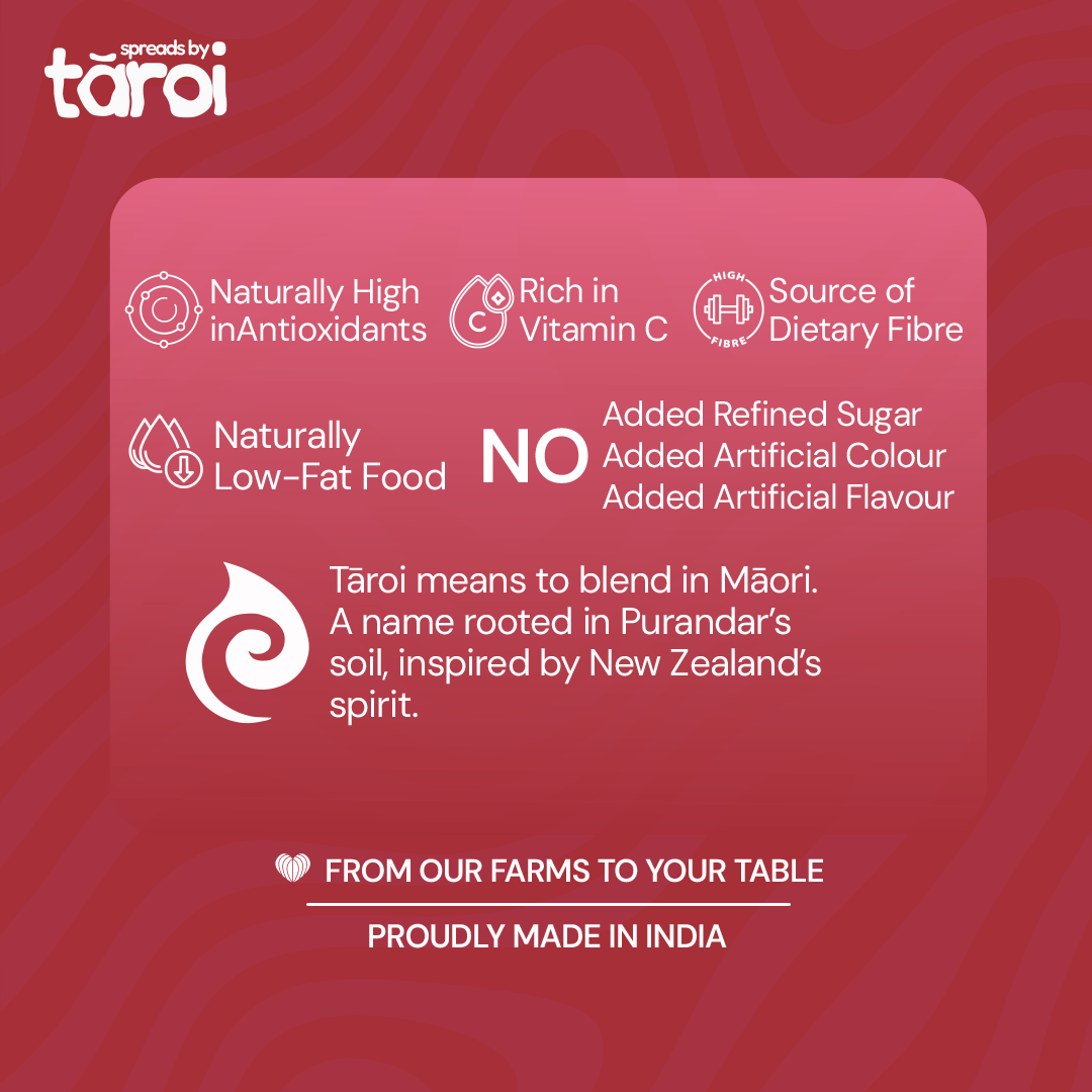 Tāroi Strawberry Spread – 400 g | Real Strawberry Fruit Spread