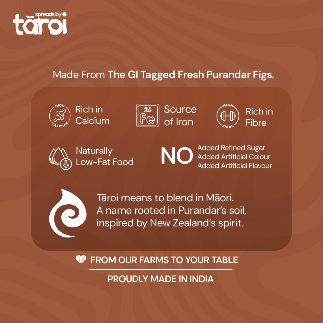 Tāroi Super Fig Spread – 400 g | Real Fig Spread, No Added Sugar