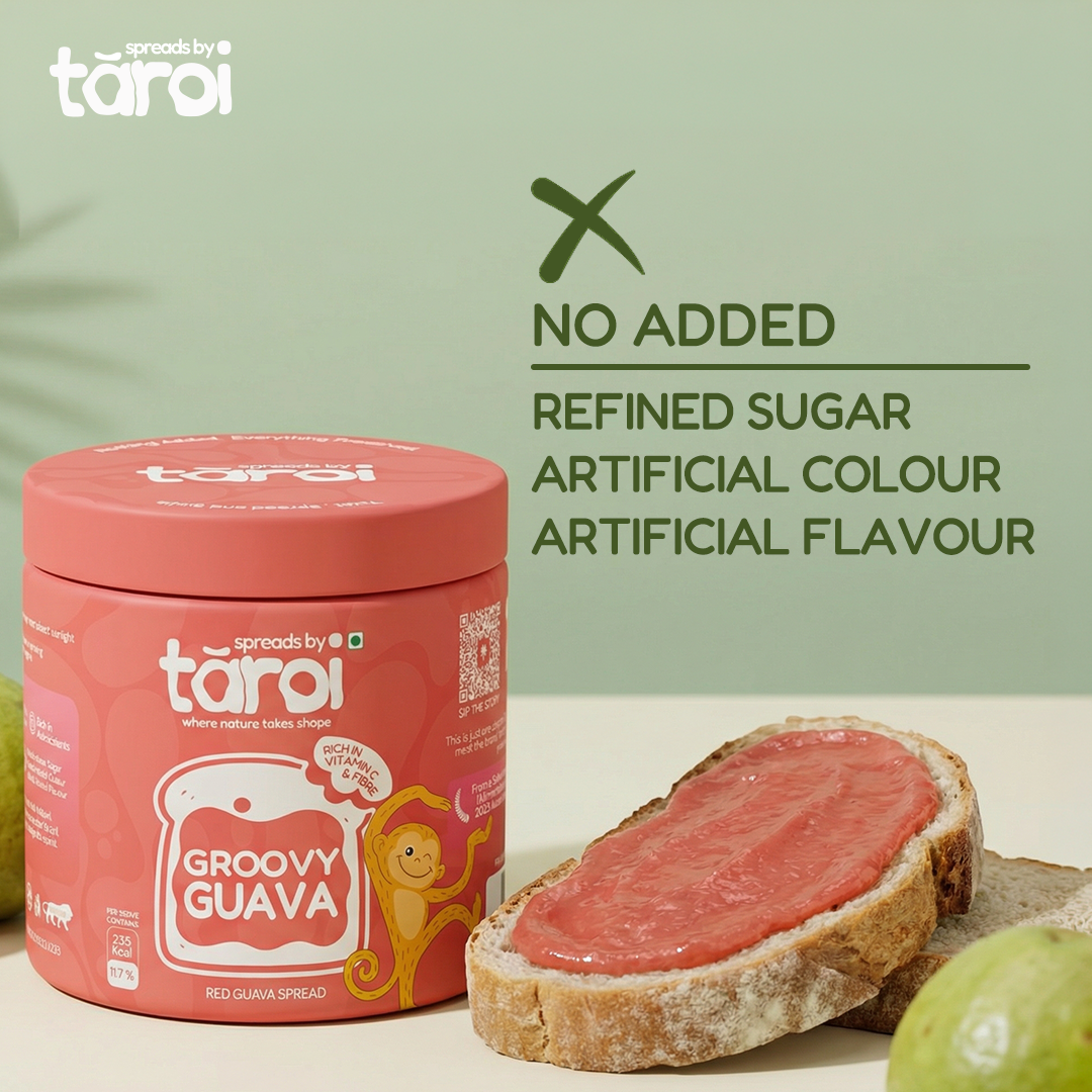 Tāroi Red Guava Spread – 400 g | Real Guava Fruit Spread, No Added Sugar