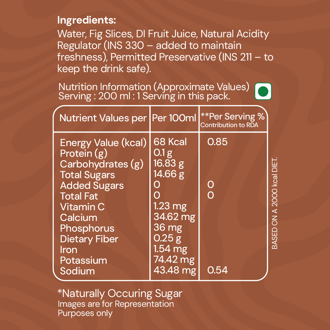 Taroi Super Fig Juice – 200 ml | Real Fruit, No Added Sugar