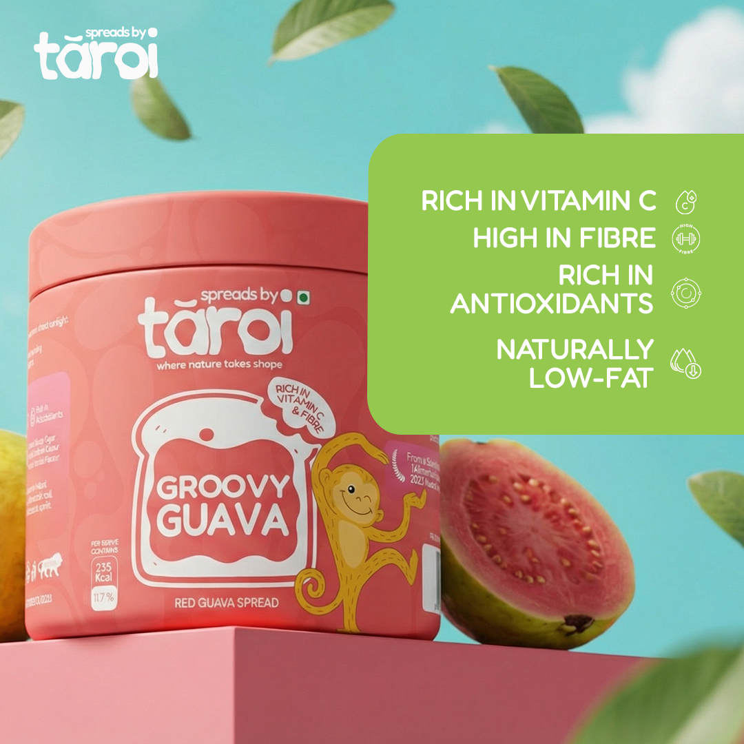 Tāroi Red Guava Spread – 400 g | Real Guava Fruit Spread, No Added Sugar