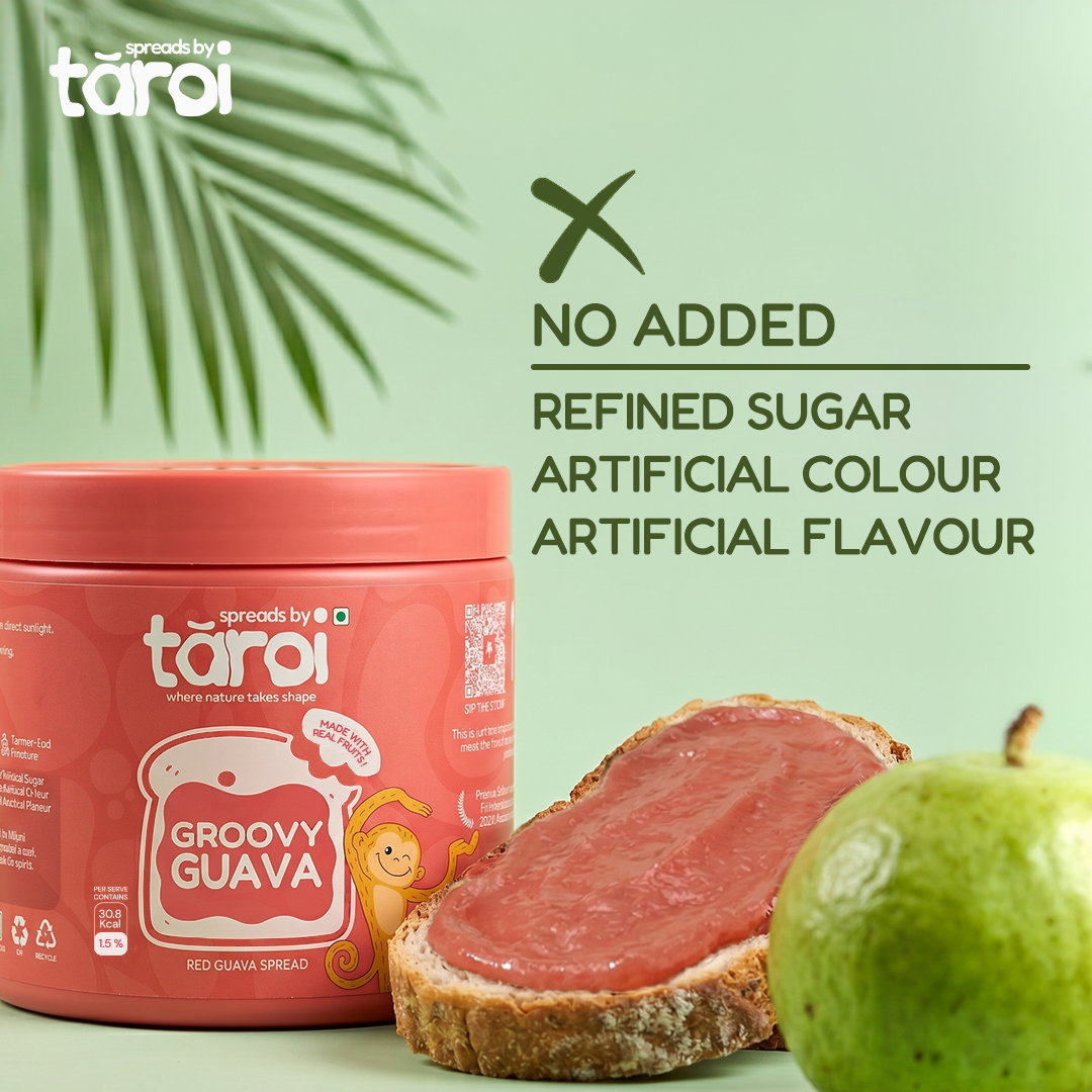 Taroi Red Guava Spread – 400 g | Real Guava Fruit Spread, No Added Sugar