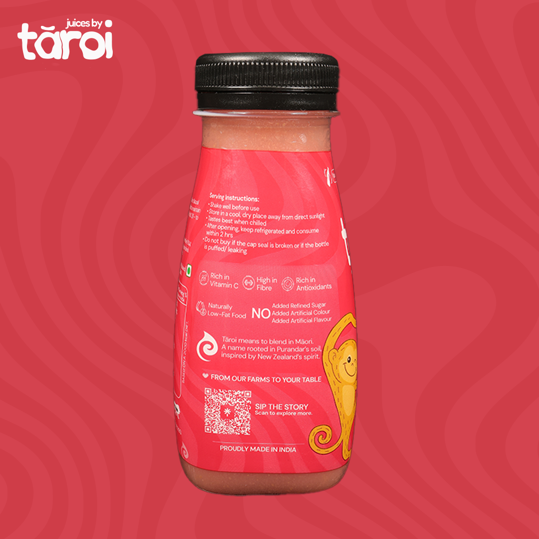 Tāroi Red Guava Juice – 200 ml | Real Guava Juice, No Added Sugar