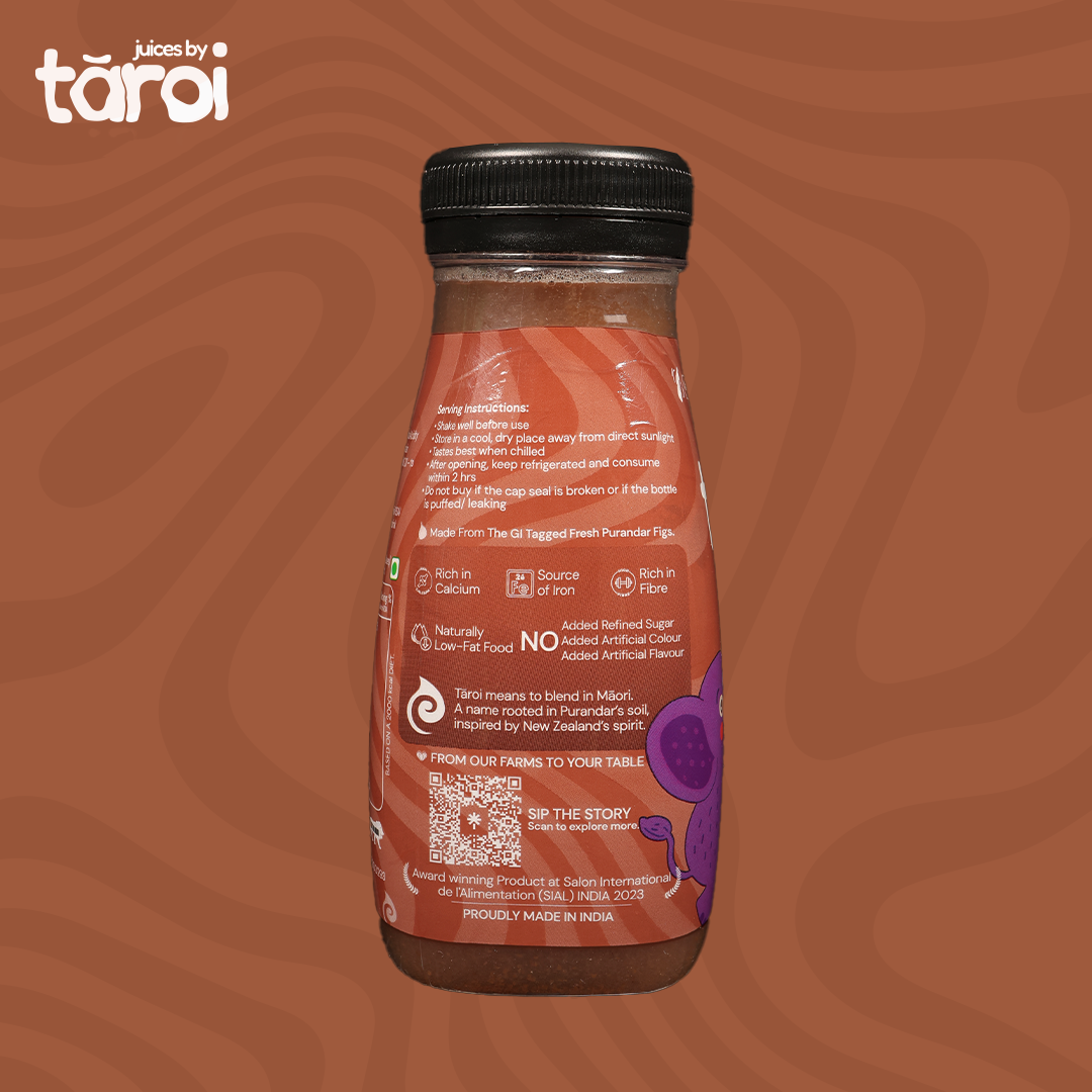 Tāroi Super Fig Juice – 200 ml | Real Fruit, No Added Sugar