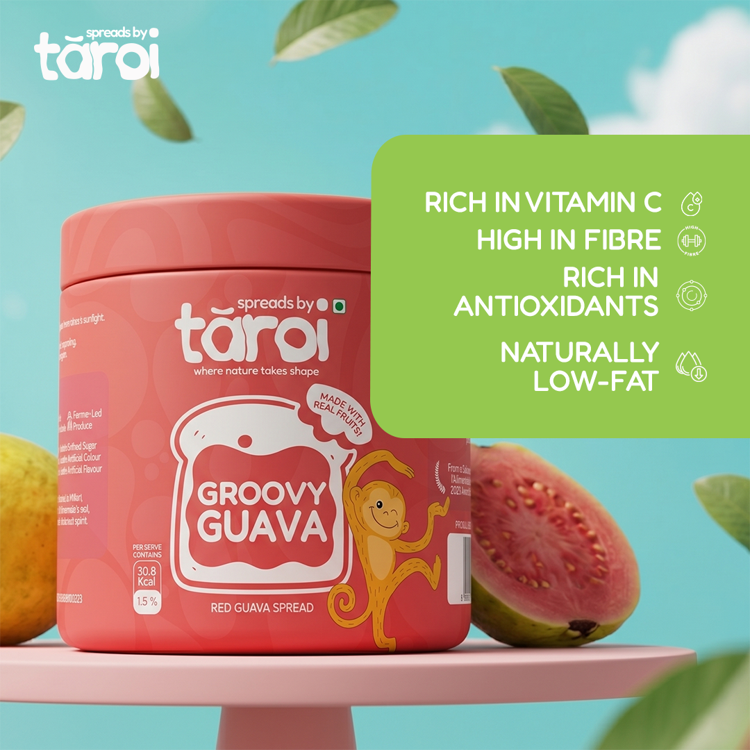 Taroi Red Guava Spread – 400 g | Real Guava Fruit Spread, No Added Sugar