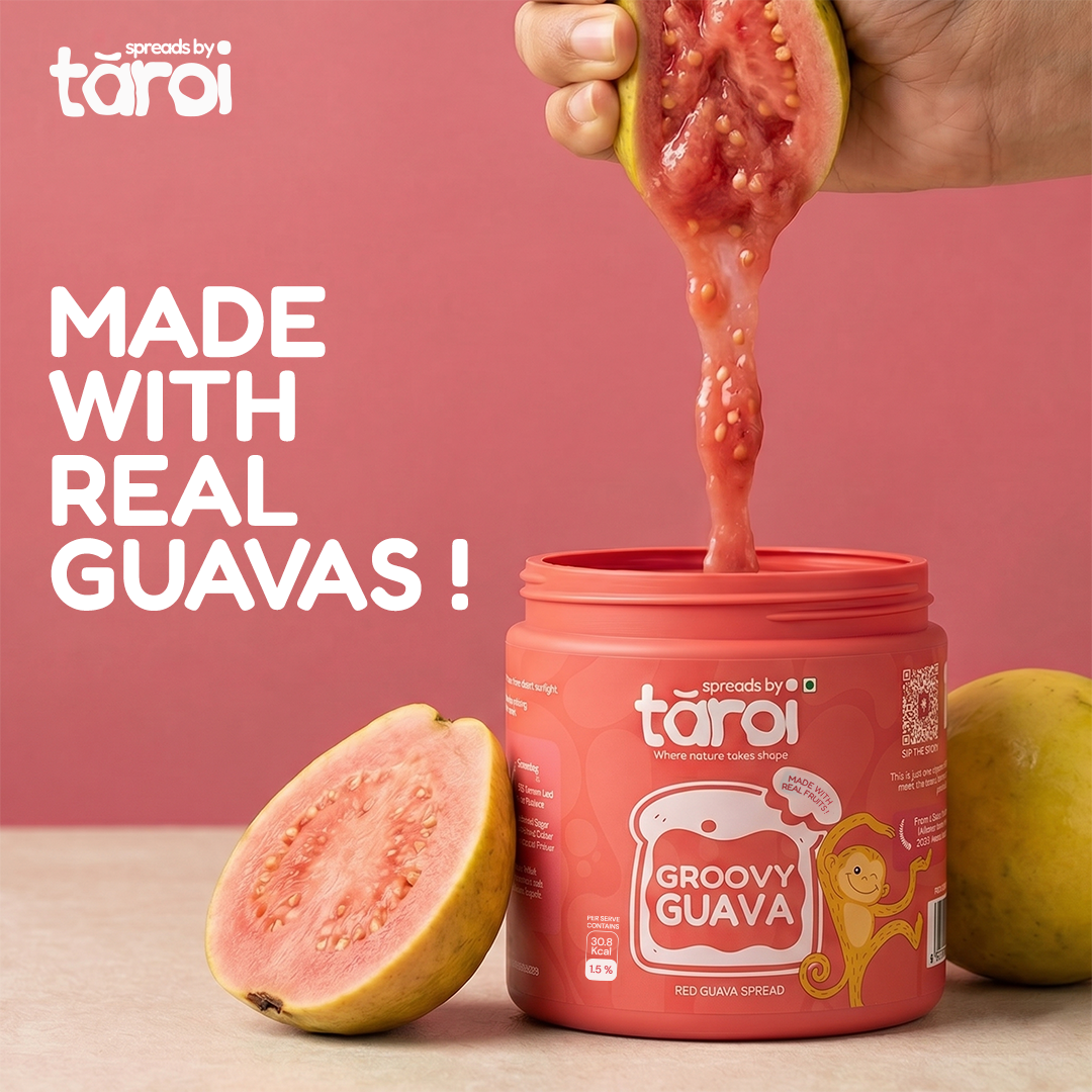 Taroi Red Guava Spread – 400 g | Real Guava Fruit Spread, No Added Sugar