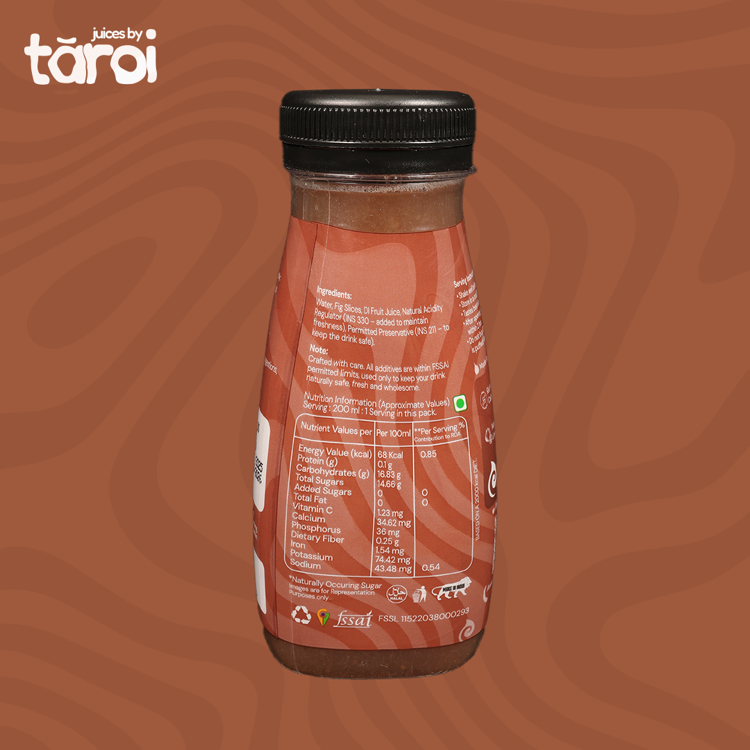 Tāroi Super Fig Juice – 200 ml | Real Fruit, No Added Sugar