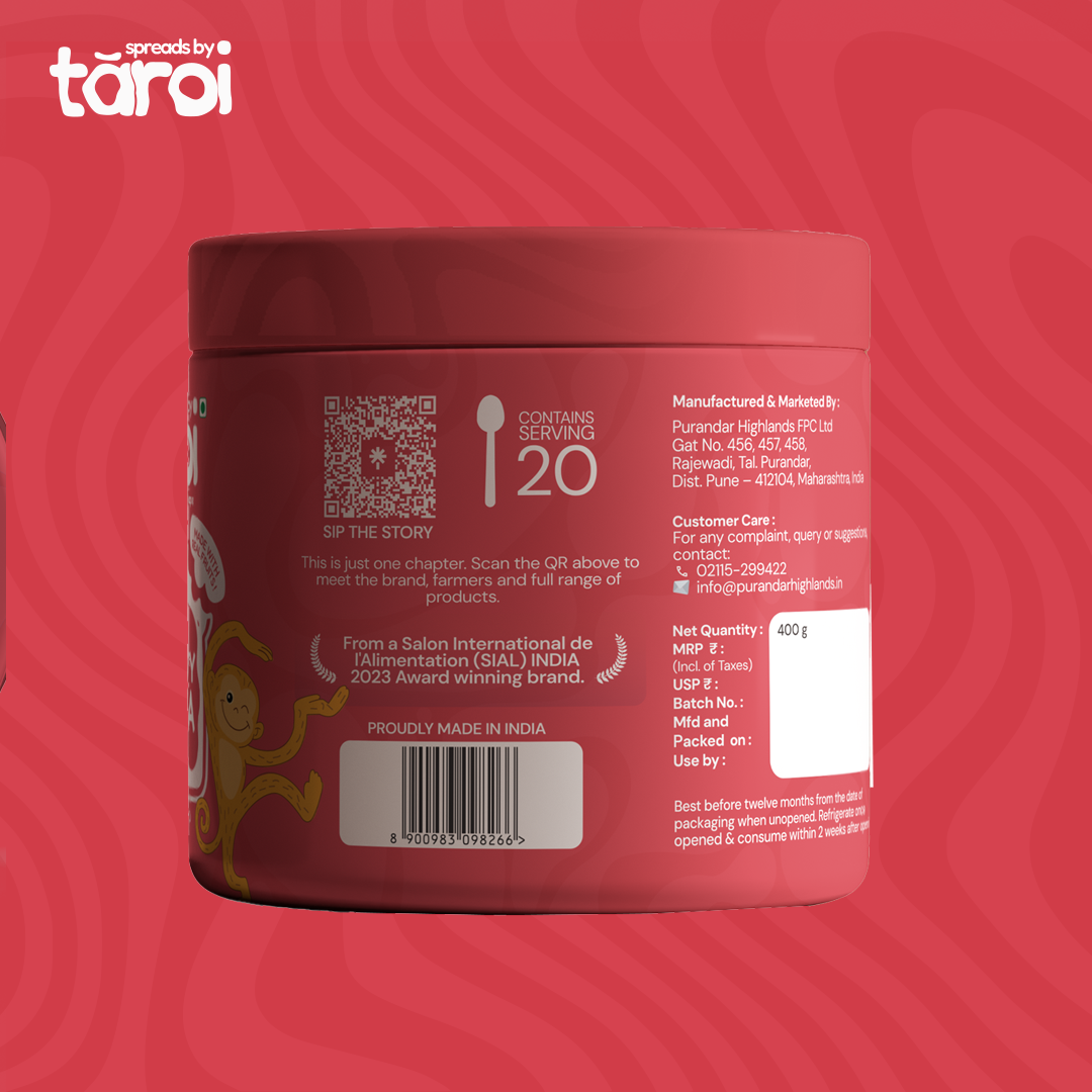 Taroi Red Guava Spread – 400 g | Real Guava Fruit Spread, No Added Sugar