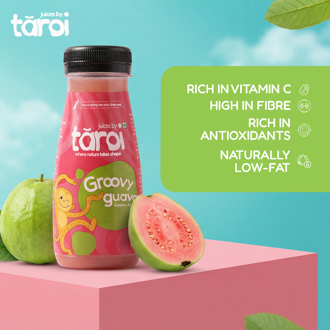 Tāroi Red Guava Juice – 200 ml | Real Guava Juice, No Added Sugar